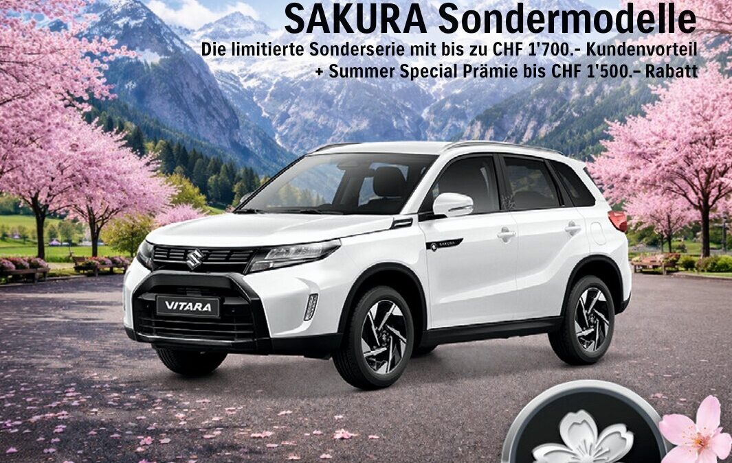 Sakura Sondermodell mit bis zu Fr. 3’200.- Preisvorteil